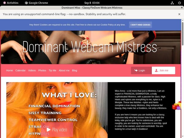 Dominant Miss - Classy FinDom Webcam Mistress Discount Membership