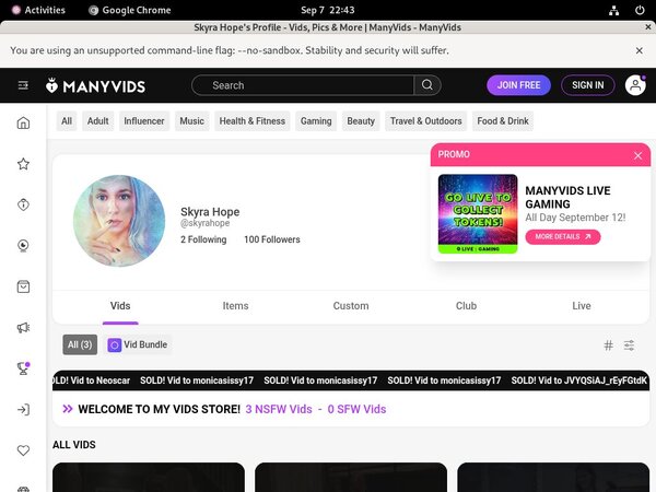 Free Account For Skyra Hope