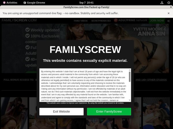 Free Family Screw Account Passwords