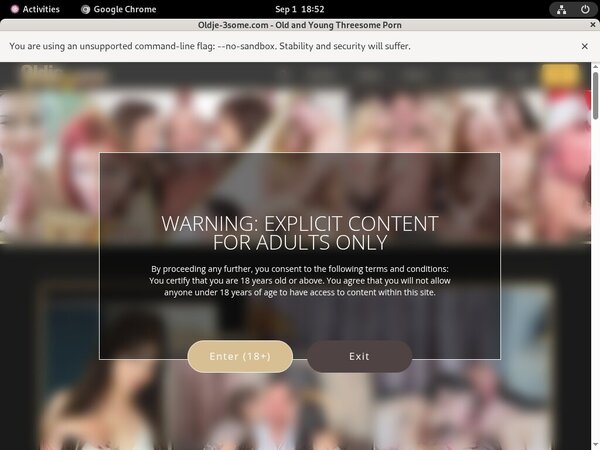 Free Oldje3some Trial Memberships