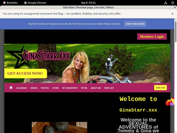 GinaStarr Free Account Login