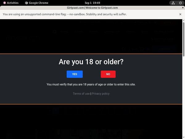 Girlycastshop Trial Sign Up