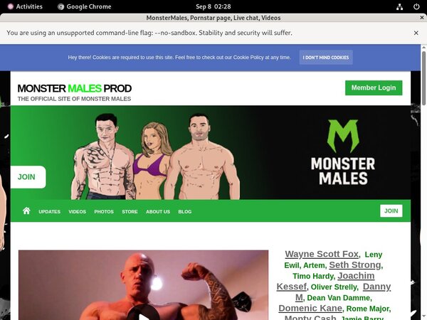 MonsterMales Sign Up Page