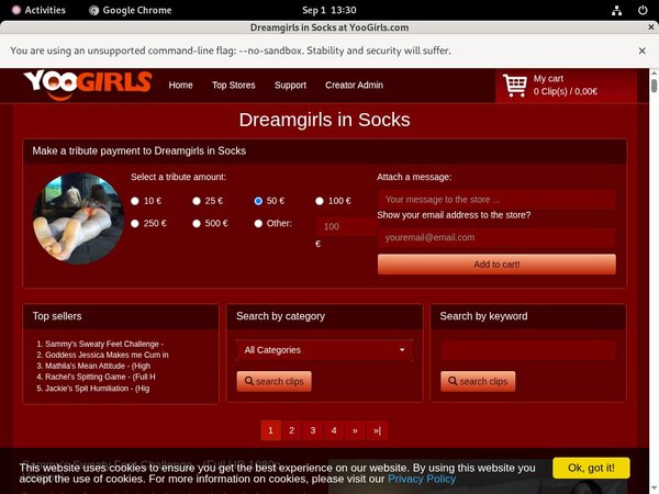 New Dreamgirls In Socks Discount Offer
