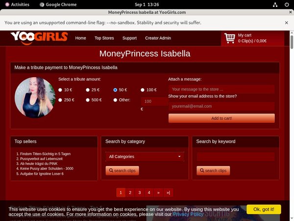 New Moneyprincess Isabell Site Rip