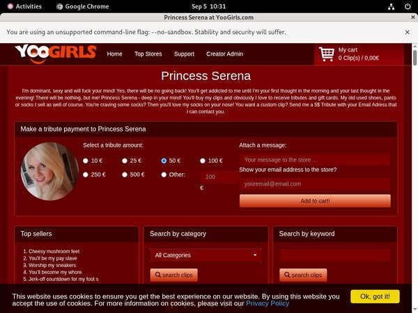 Princess Serena Get An Account